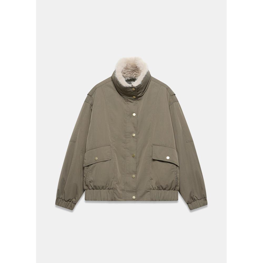 Mint Velvet Faux Fur Trim Bomber Jacket
